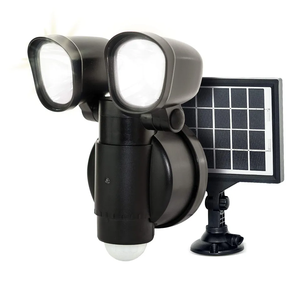 luceco-led-solar-wandleuchte-twin-security-23x18-5-cm-4w-schwarz image 1