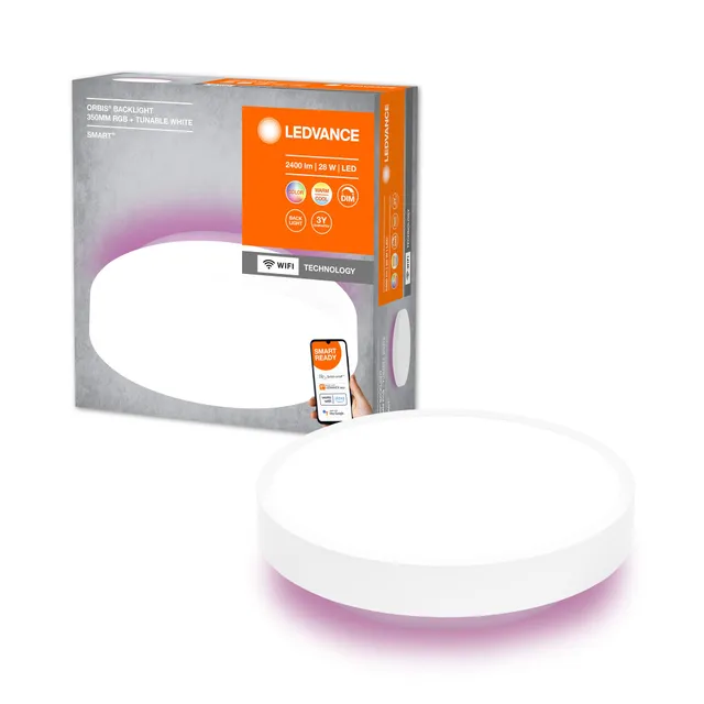 ledvance-orbis-backlite-round-smart-wifi-35cm-28w-2400lm-rgb-wei image 1