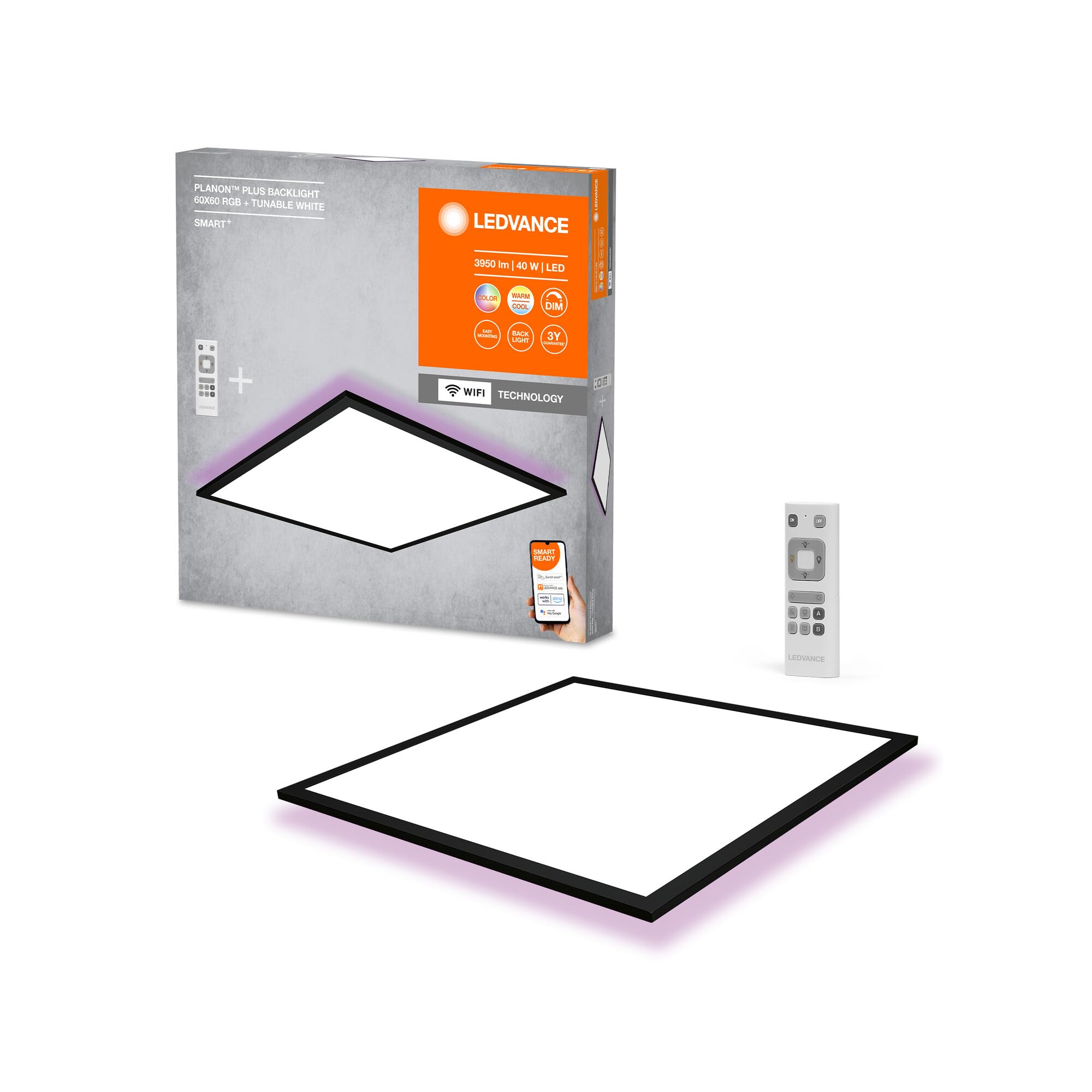ledvance-smart-planon-wifi-led-deckenleuchte-60x60-cm-schwarz-rgb-dimmbar image 1