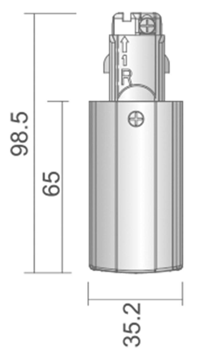 deko-light-d-line-elektrischer-einspeiser-rechts-3-phasen-schwarz image 3