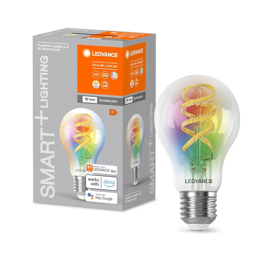 ledvance-smart-wifi-e27-led-lampe-classic-a-4-8w-rgbw-dimmbar image 1