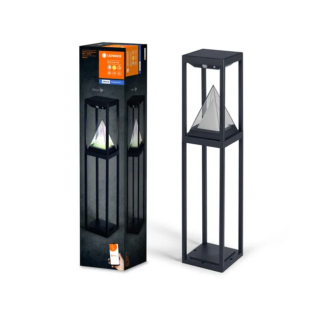 ledvance-smart-outdoor-solar-wegeleuchte-bluetooth-ip44-warmwei-3000k-rgb-schwar image 1