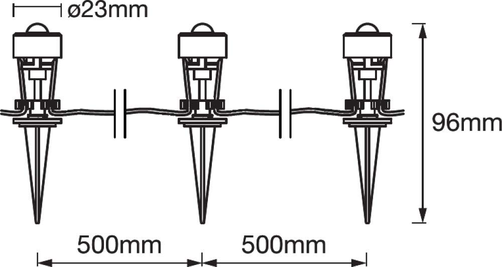 ledvance-endura-garden-dot-ext-3p-erweiterung-3x-led-dots-3000k image 3