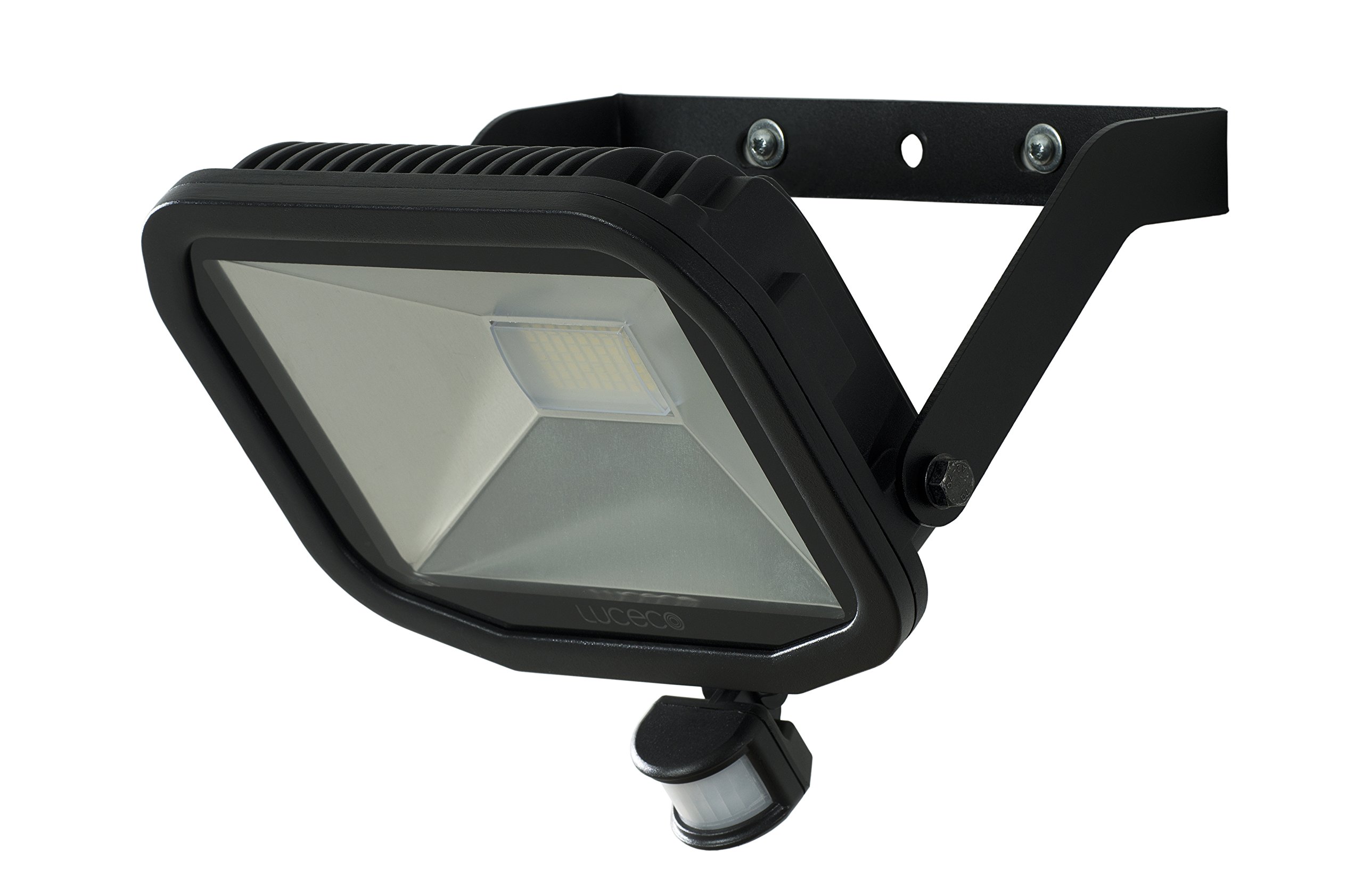 luceco-guardian-slim-led-flutlichtstrahler-38w-3000k-pir-sensor-ip44-schwarz image 2