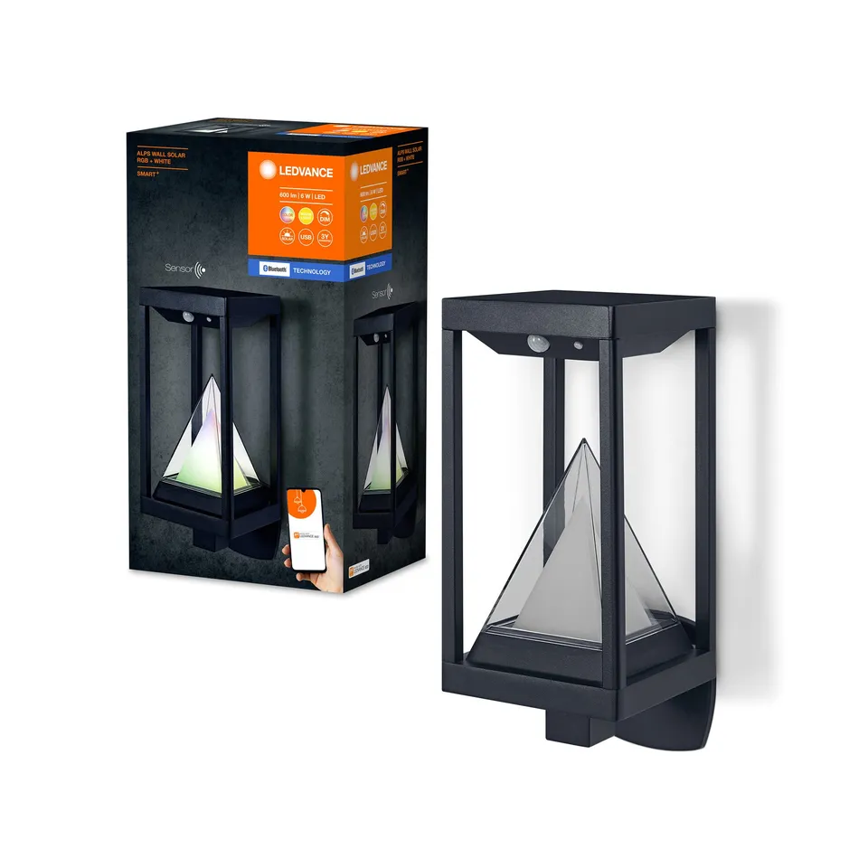ledvance-smart-outdoor-solar-wandleuchte-bluetooth-ip44-warmwei-3000k-rgb image 1
