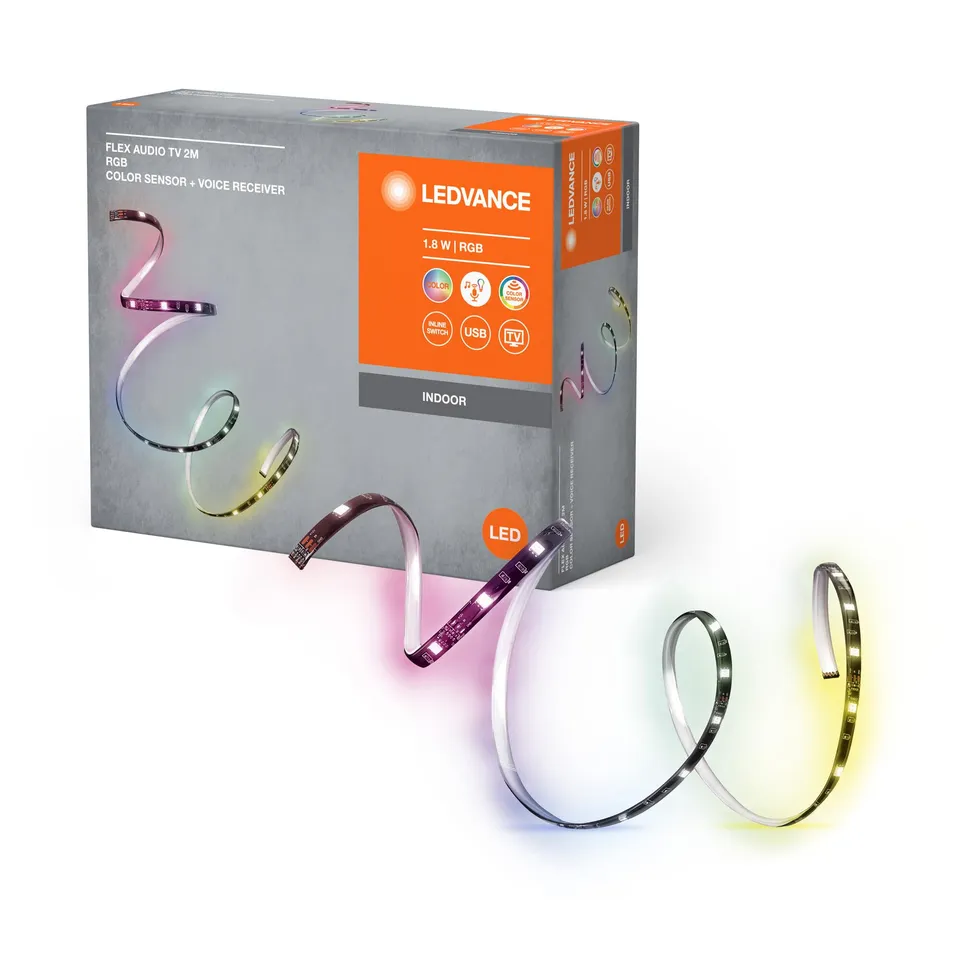 ledvance-flex-audio-tv-led-streifen-2m-rgb-mit-sound-sensor-usb-selbstklebend-ip image 1