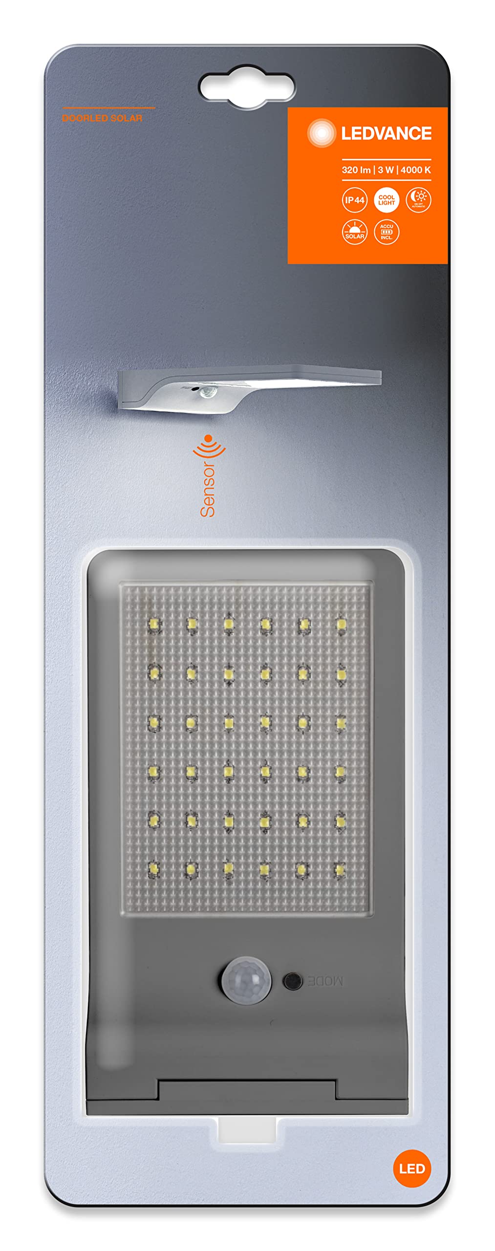 ledvance-doorled-solar-led-wandleuchte-silber-mit-bewegungsmelder-kaltwei-ip44 image 2