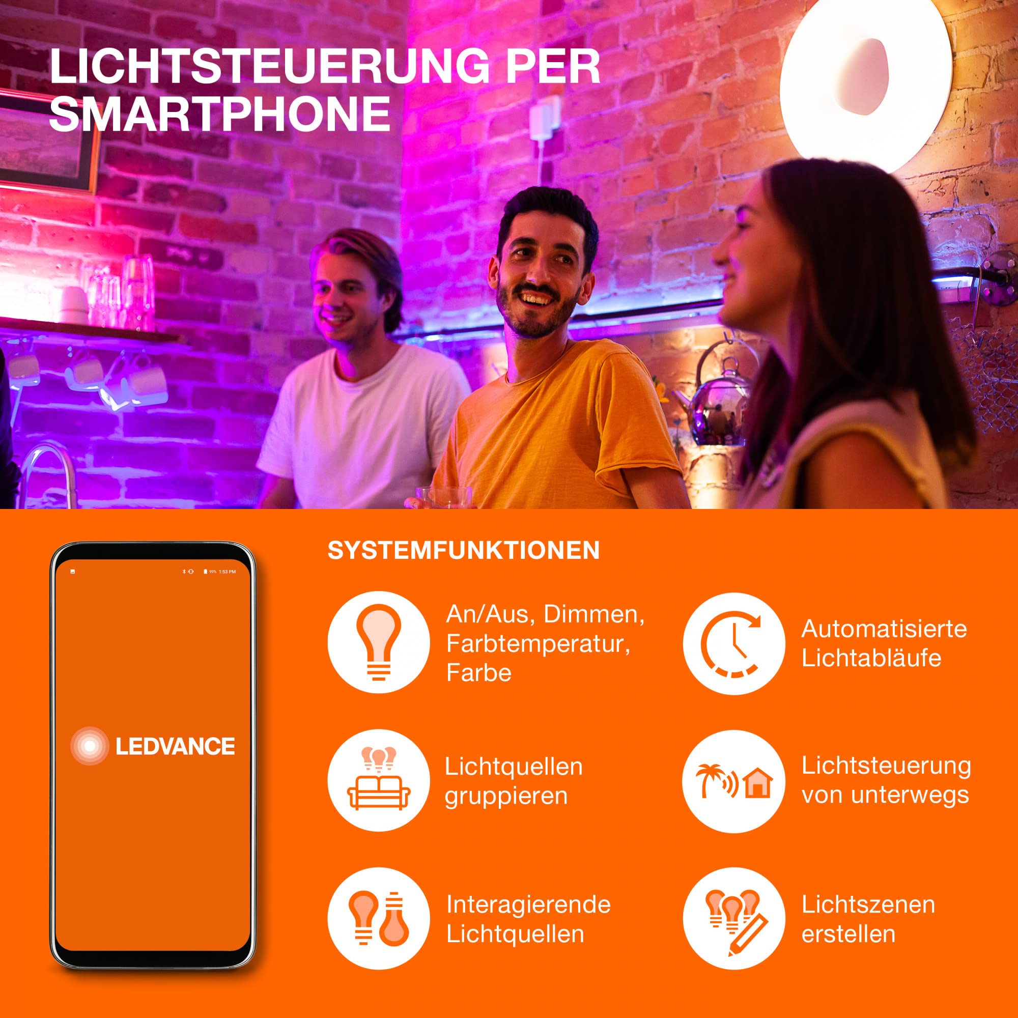 ledvance-smart-wifi-candle-multicolour-led-lampe-e14-dimmbar-rgb image 7