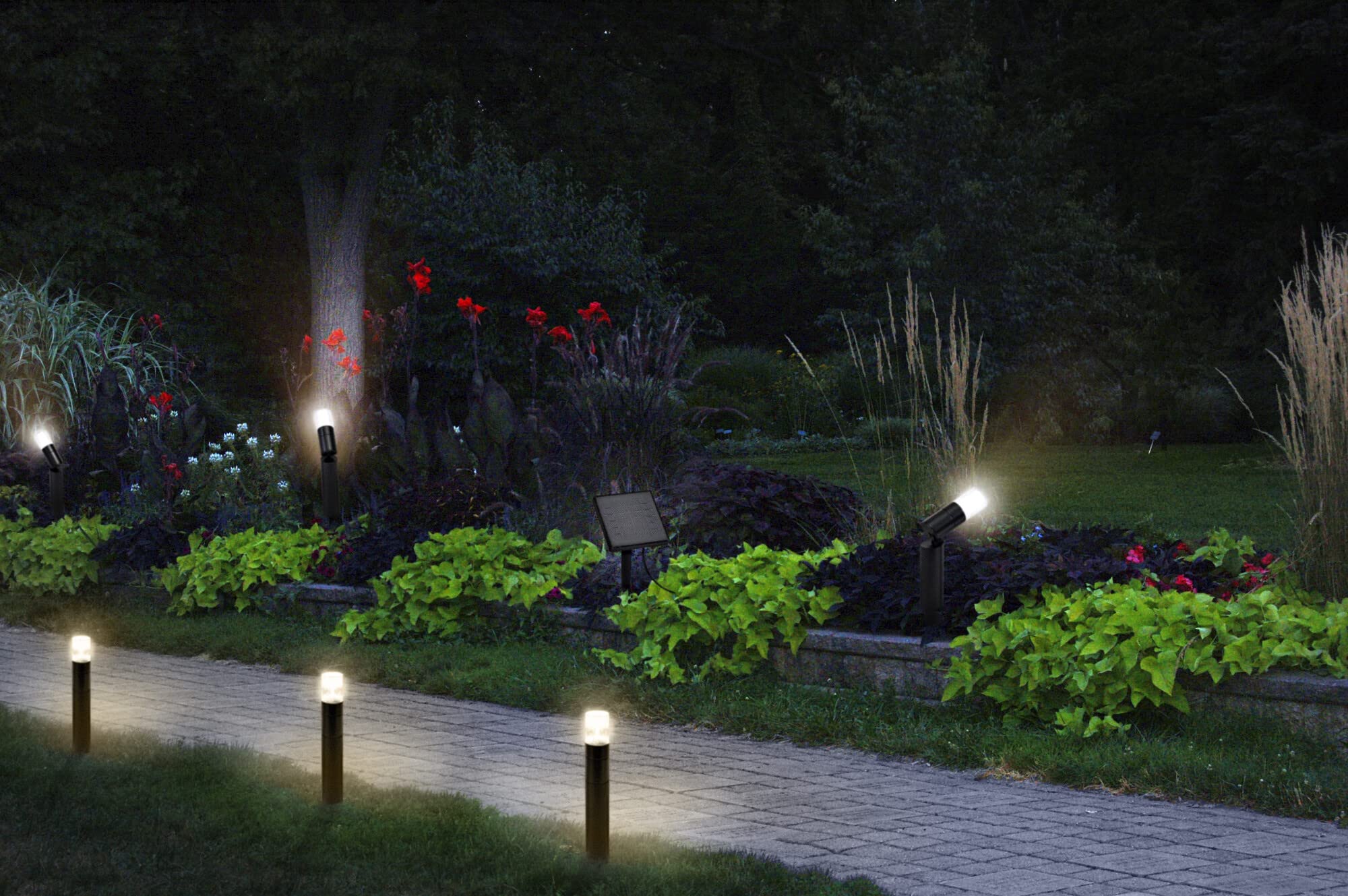 ledvance-smart-solar-spot-wegeleuchte-bluetooth-warmwei-3000k-ip44-schwarz image 3