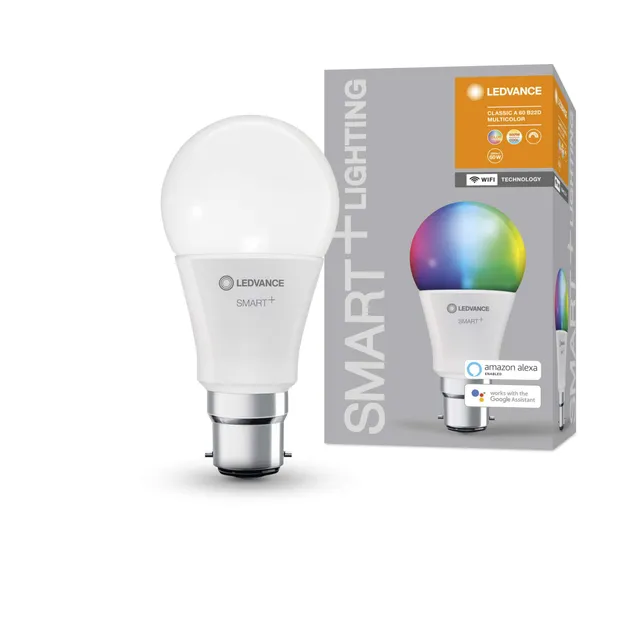ledvance-smart-wifi-classic-b22d-9w-rgbw-2700-6500k-multicolour image 1