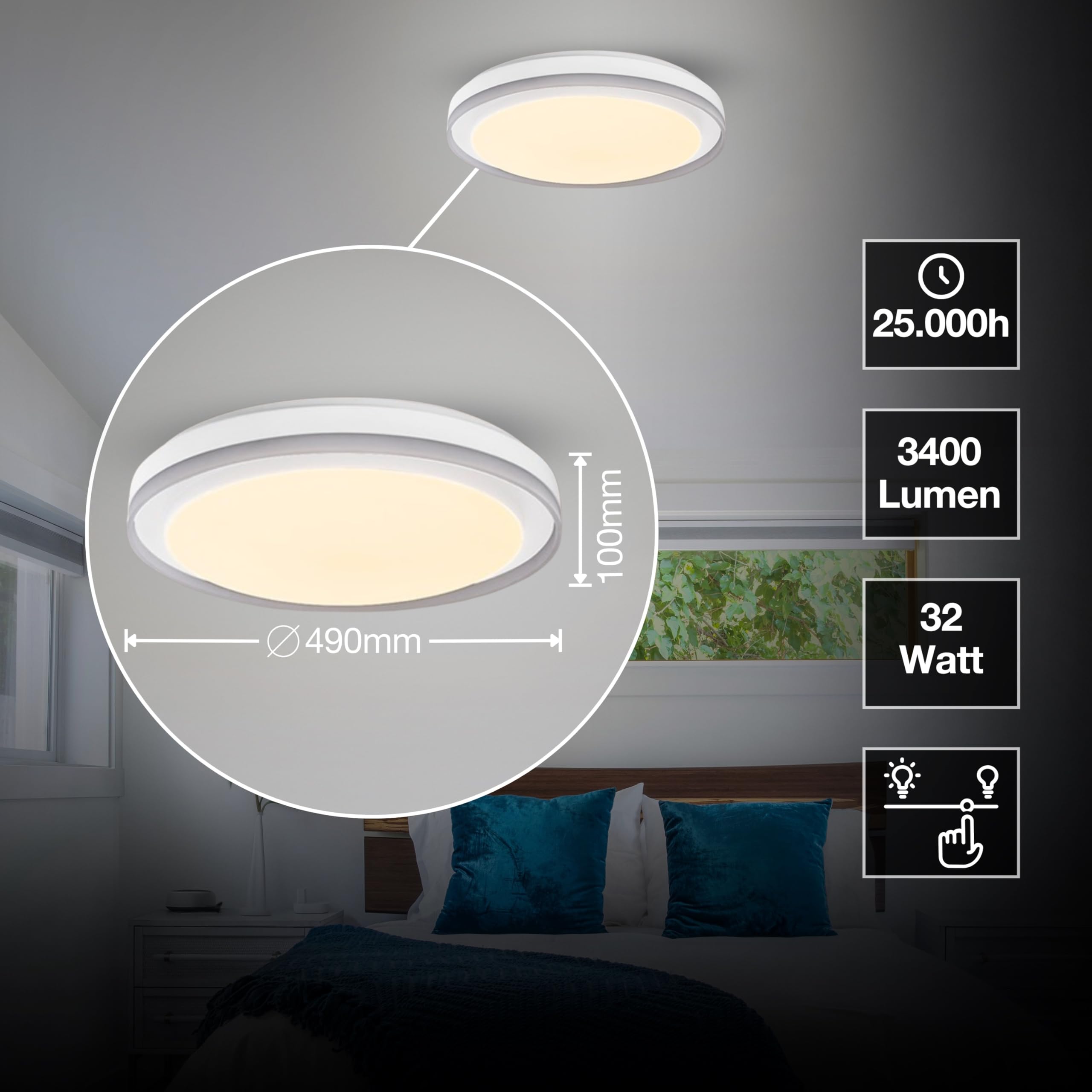 ledvance-smart-wifi-led-deckenleuchte-wei-32w-3400-lm-magic-rgb-2700-6500k image 8
