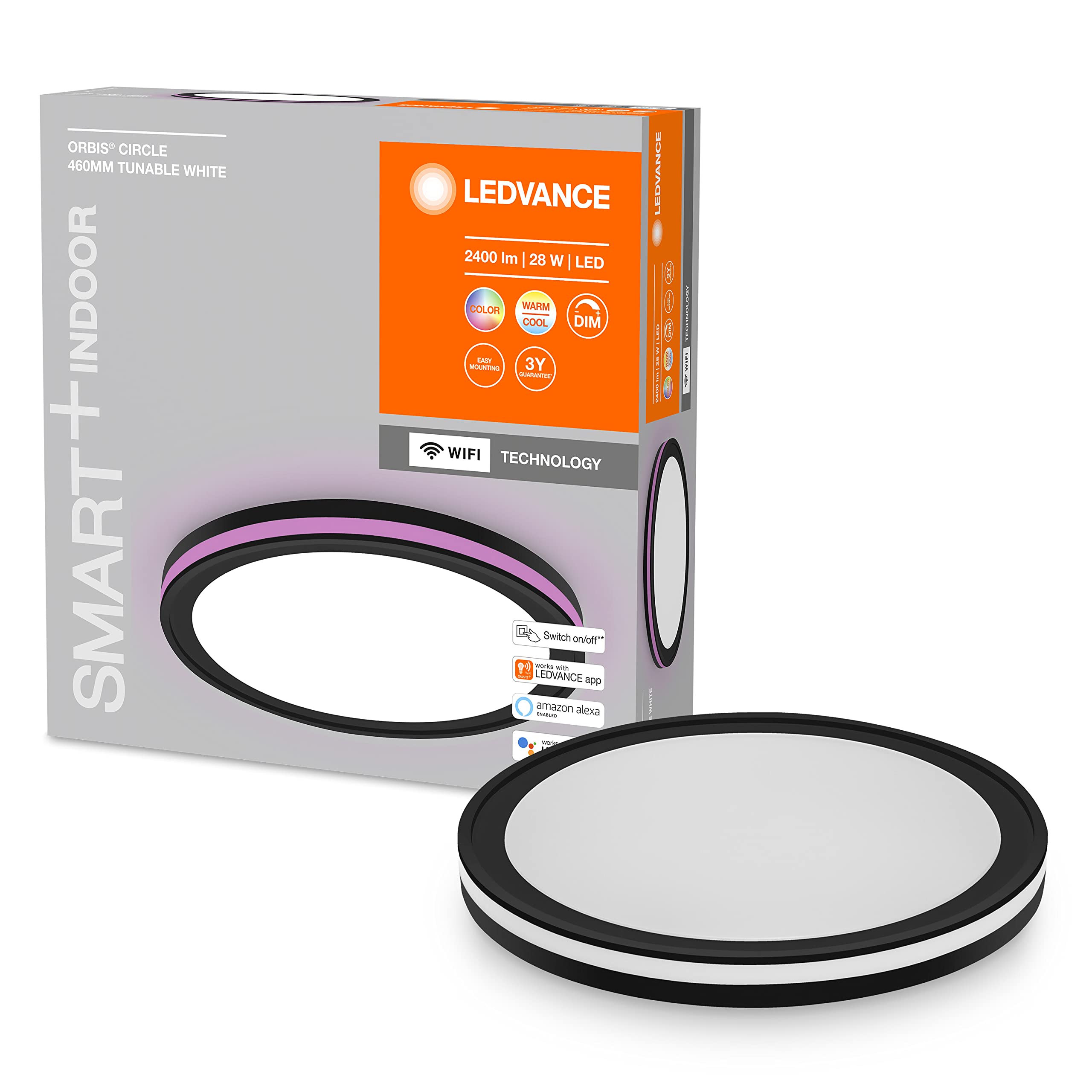 ledvance-deko-deckenleuchte-haupt-und-seitenlicht-tw-rgb-dimmbar-46-cm-schwarz image 4