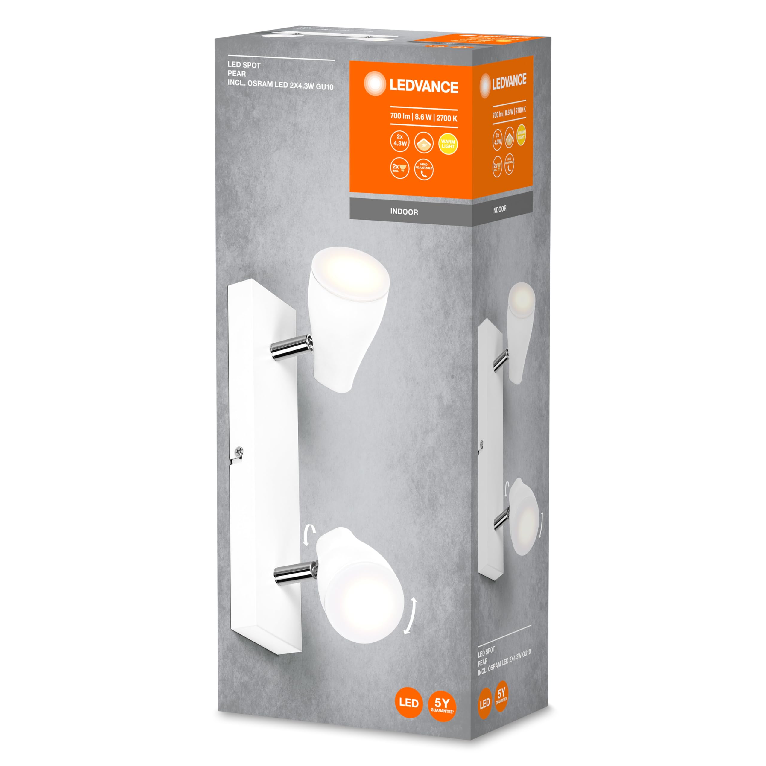 ledvance-spot-pear-deckenanbau-spot-260mm-wei-8-6w image 7