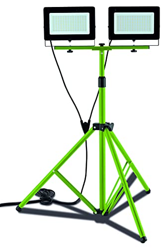 luceco-slimline-led-baustrahler-2x-75w-mit-stativ-ip65-gr-n image 8