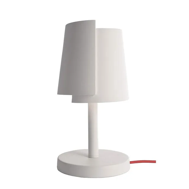 deko-light-twister-gips-tischleuchte-g9-max-25w-18-x-h-35-cm-wei-mit-rotem-kabel image 1