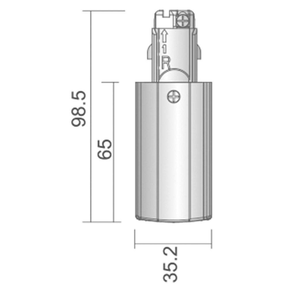 deko-light-d-line-3-phasen-schienensystem-einspeiser-rechts-wei image 2