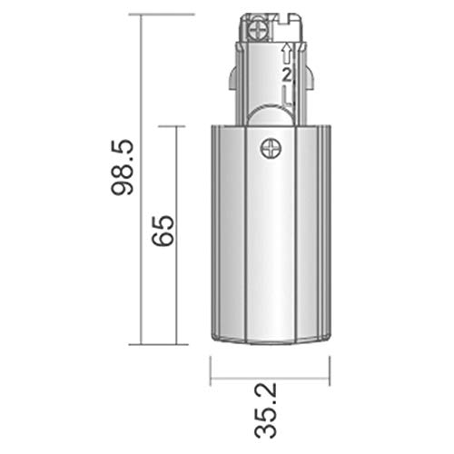 deko-light-d-line-3-phasen-schienensystem-einspeiser-links-grau image 4