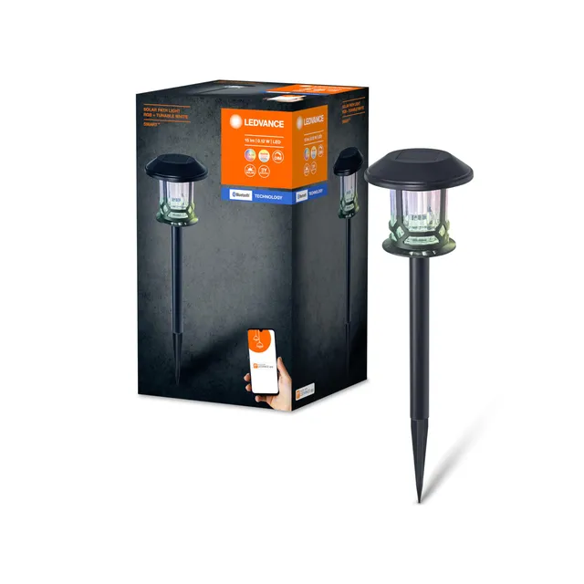 ledvance-smart-outdoor-solar-gartenspie-path-bluetooth-wei-rgb-ip44-schwarz image 1