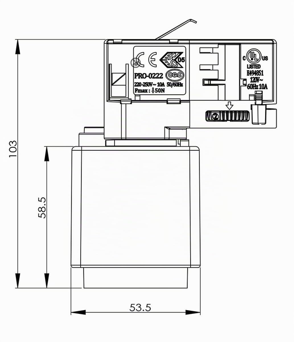 deko-light-d-line-steckdosen-adapter-f-r-3-phasen-stromschiene-schwarz image 4