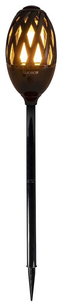 luceco-led-gartenfackel-mit-flammeneffekt-usb-ip65-schwarz image 1