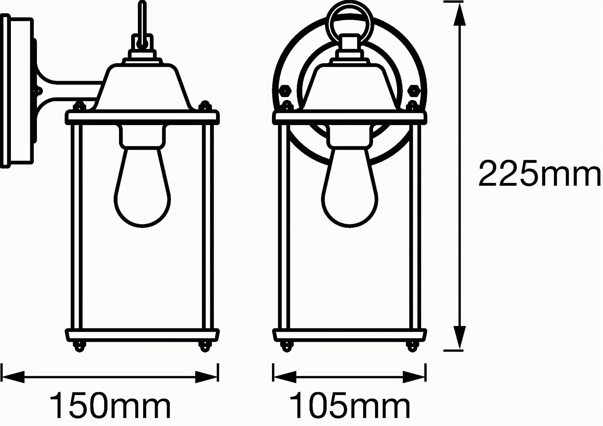 ledvance-endura-classic-lantern-sq-au-enleuchte-e27-ip44-schwarz image 3