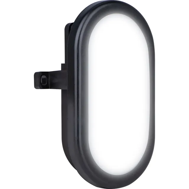 luceco-ovale-led-wandleuchte-5-5w-450lm-ip54-schwarz image 1