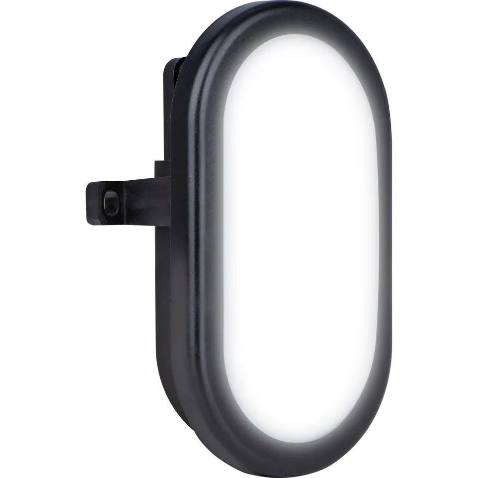 luceco-ovale-led-wandleuchte-5-5w-450lm-ip54-schwarz image 1