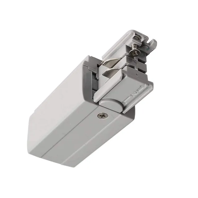 deko-light-d-line-3-phasen-schienensystem-einspeiser-links-grau image 1