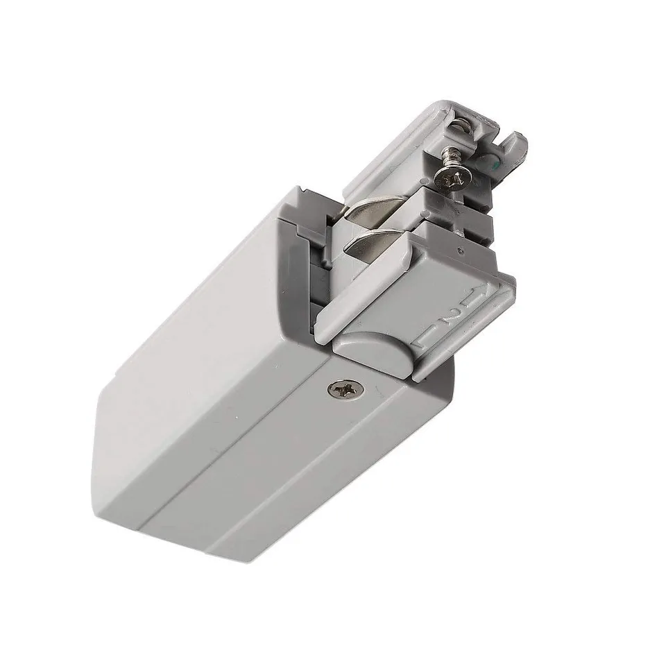deko-light-d-line-3-phasen-schienensystem-einspeiser-links-grau image 1