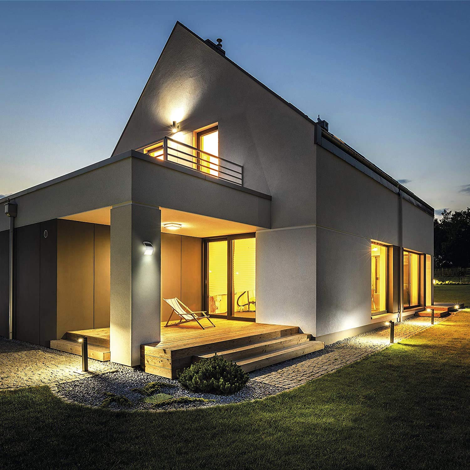 luceco-lexs22b40-01-led-solar-wandleuchte-mit-bewegungsmelder-schwarz image 2