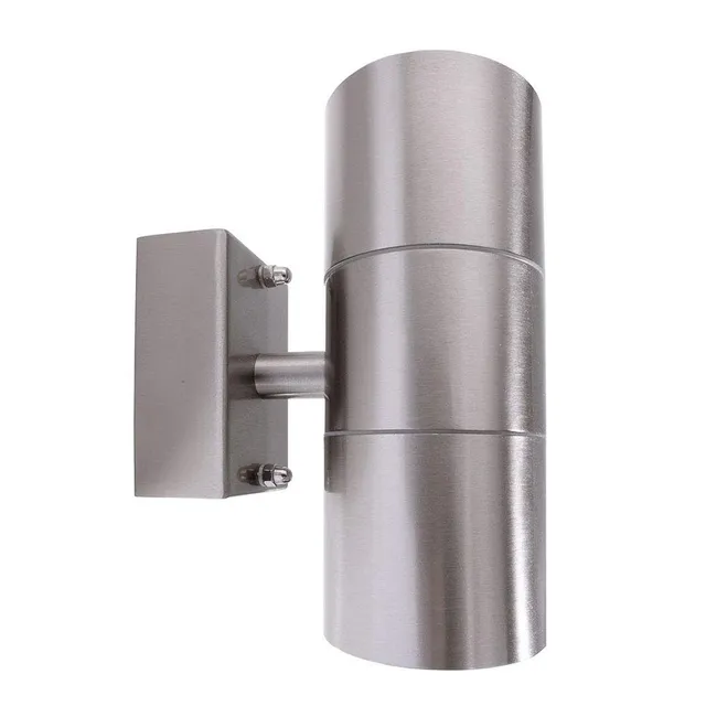 deko-light-zilly-up-down-wandaufbauleuchte-2x-gu10-ip44-edelstahl image 1