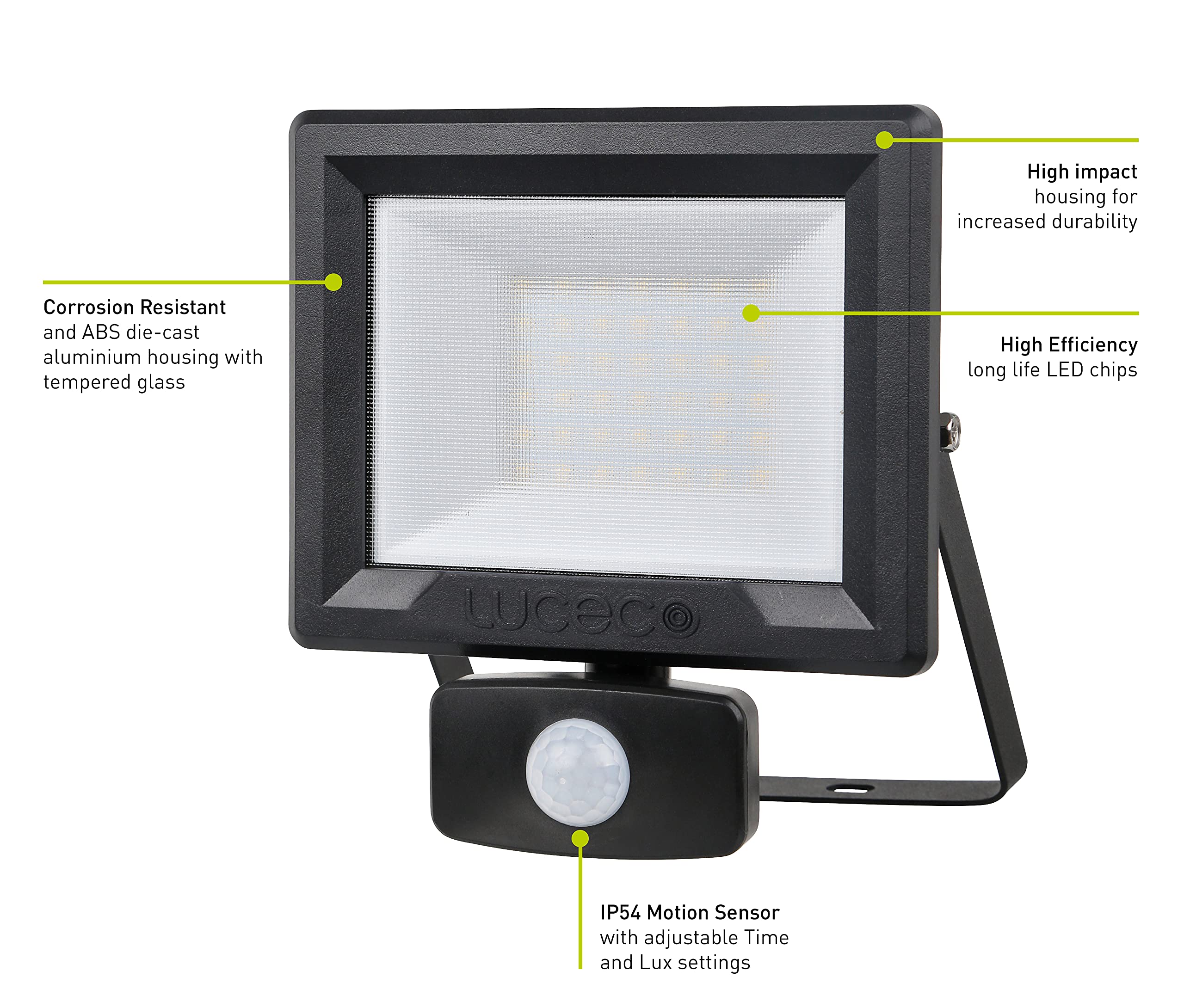 luceco-eco-led-au-enstrahler-30w-2400lm-mit-bewegungsmelder-ip65 image 2