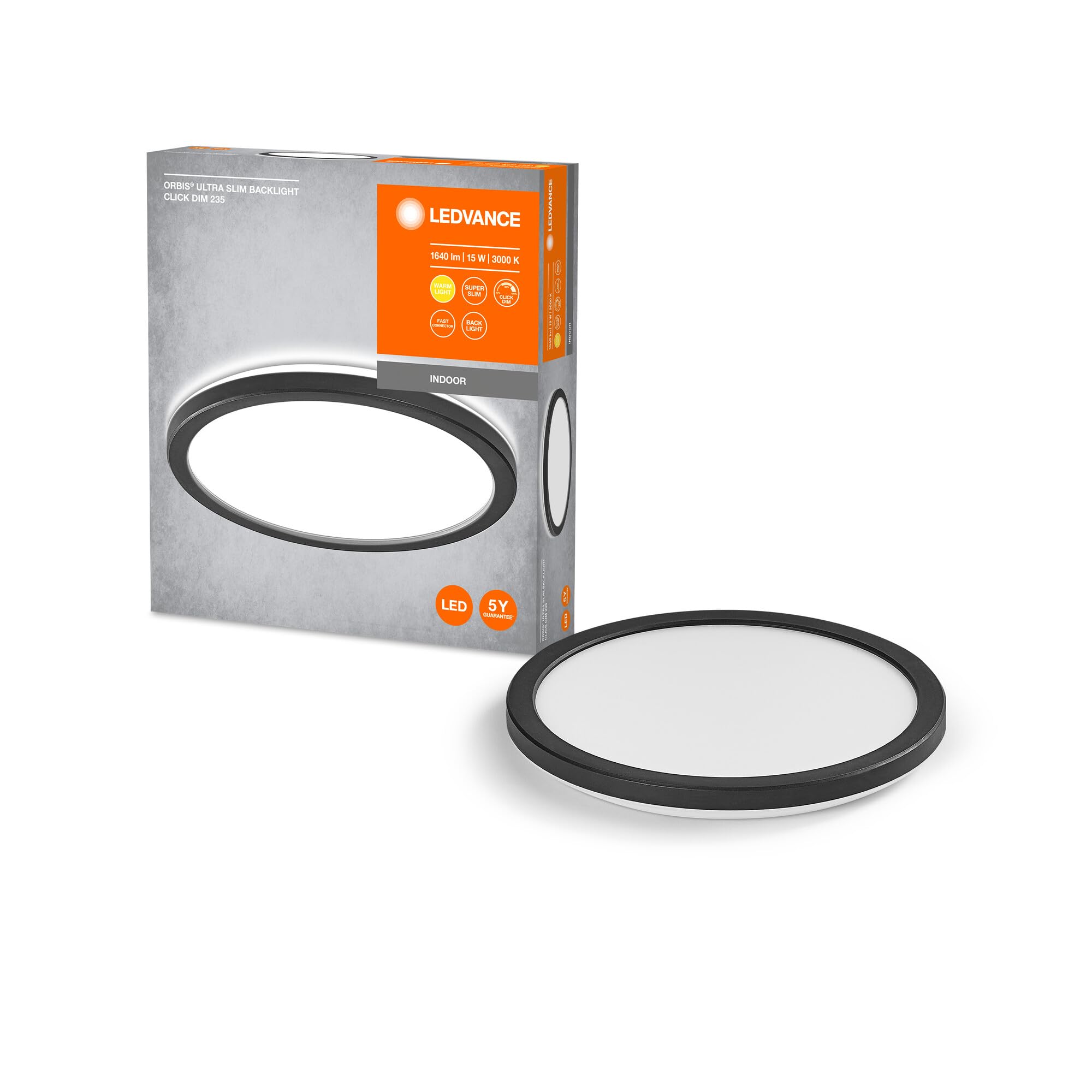 ledvance-orbis-ultra-slim-deckenleuchte-235mm-schwarz-15w-3000k image 1