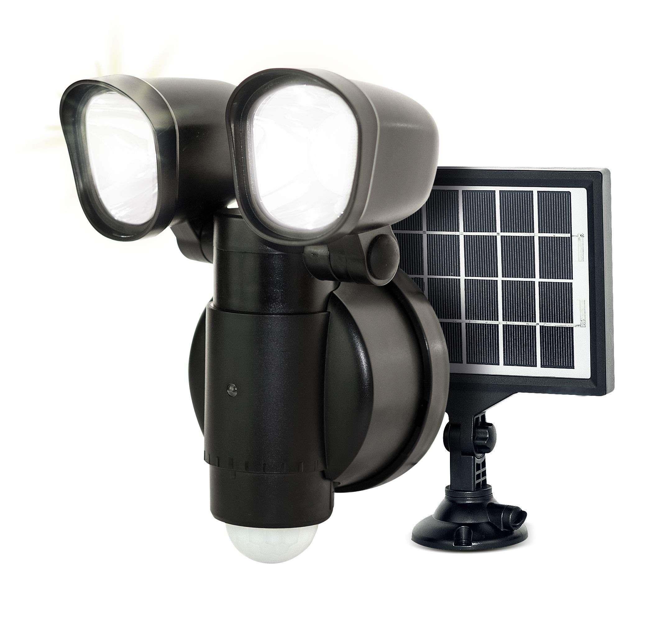 luceco-led-solar-wandleuchte-twin-security-23x18-5-cm-4w-schwarz image 1