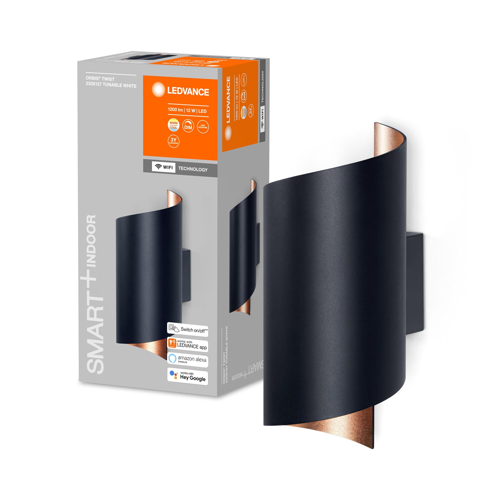 ledvance-orbis-twist-smart-wi-fi-led-wandleuchte-12w-schwarz-kupfer image 1