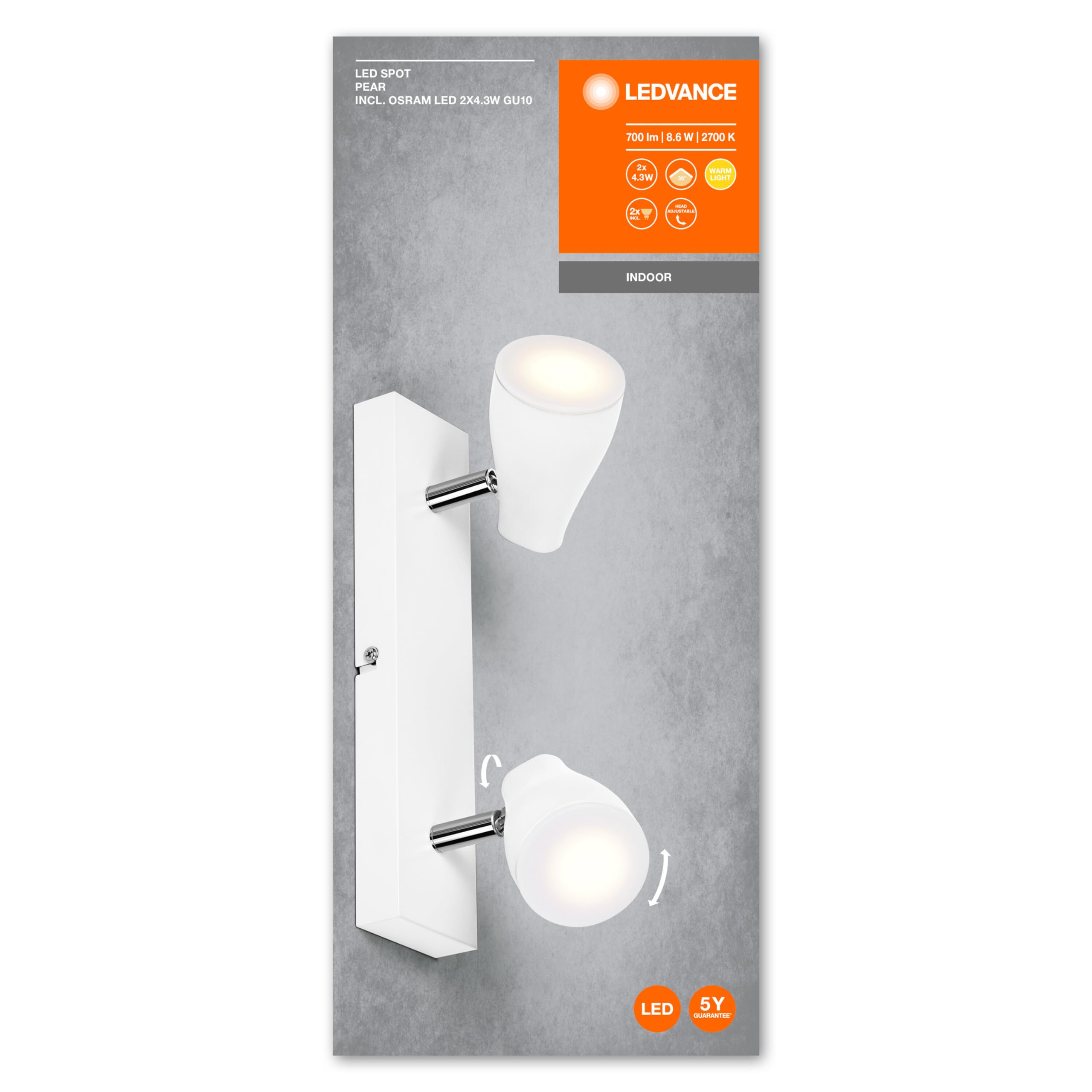ledvance-spot-pear-deckenanbau-spot-260mm-wei-8-6w image 8