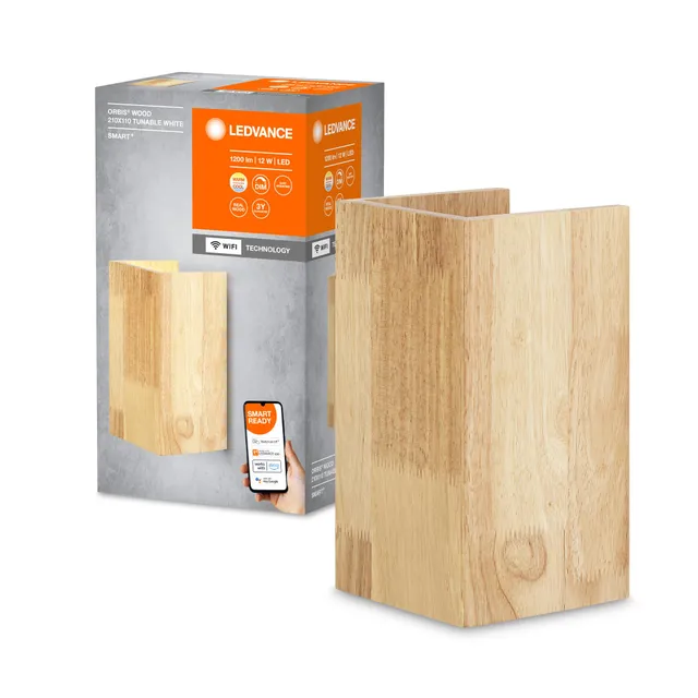 ledvance-orbis-wood-smart-wifi-led-wandleuchte-14w-echtholz image 1