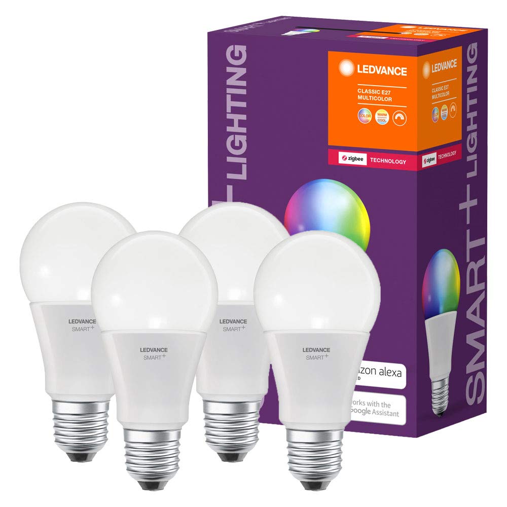 ledvance-smart-a60-e27-led-lampen-4er-pack-rgbw-zigbee-806lm image 1
