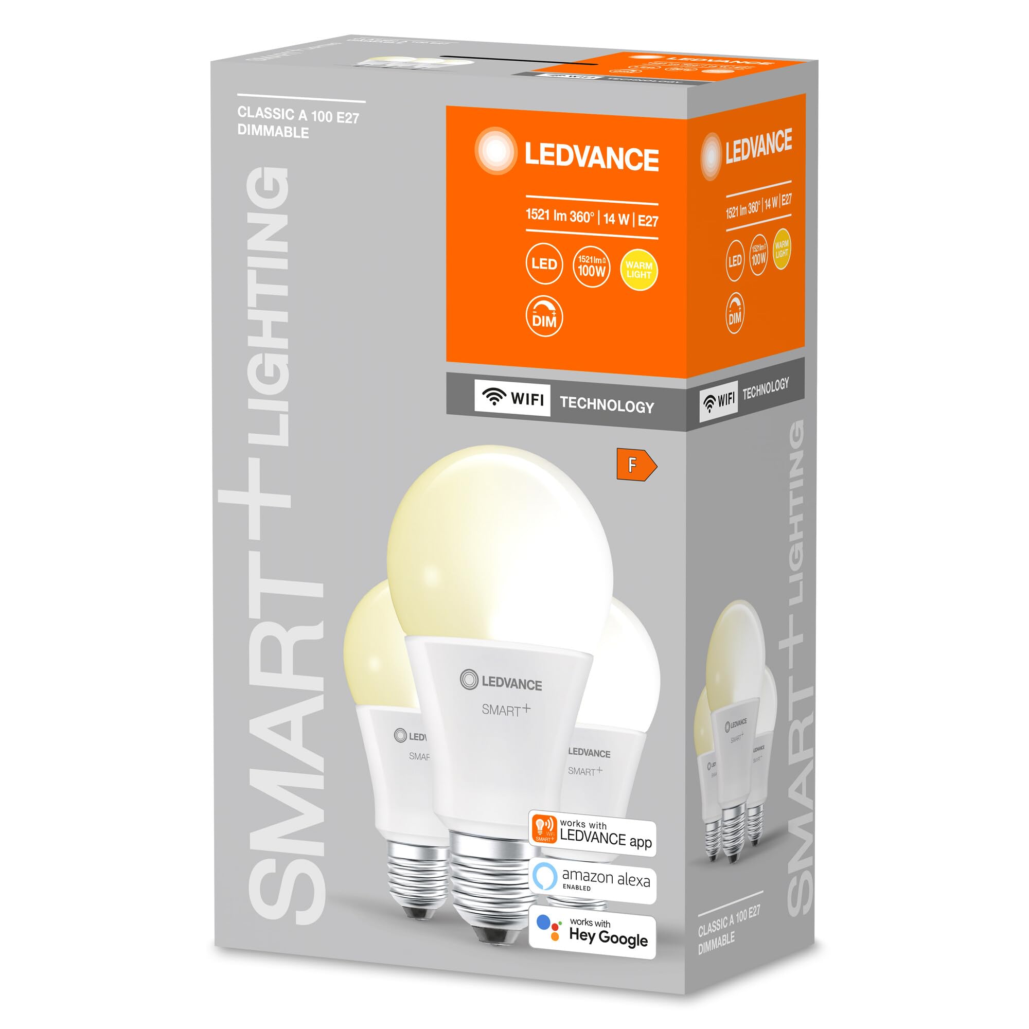 ledvance-smart-wifi-classic-dimmable-e27-led-lampe-warmwei-3er-pack image 3