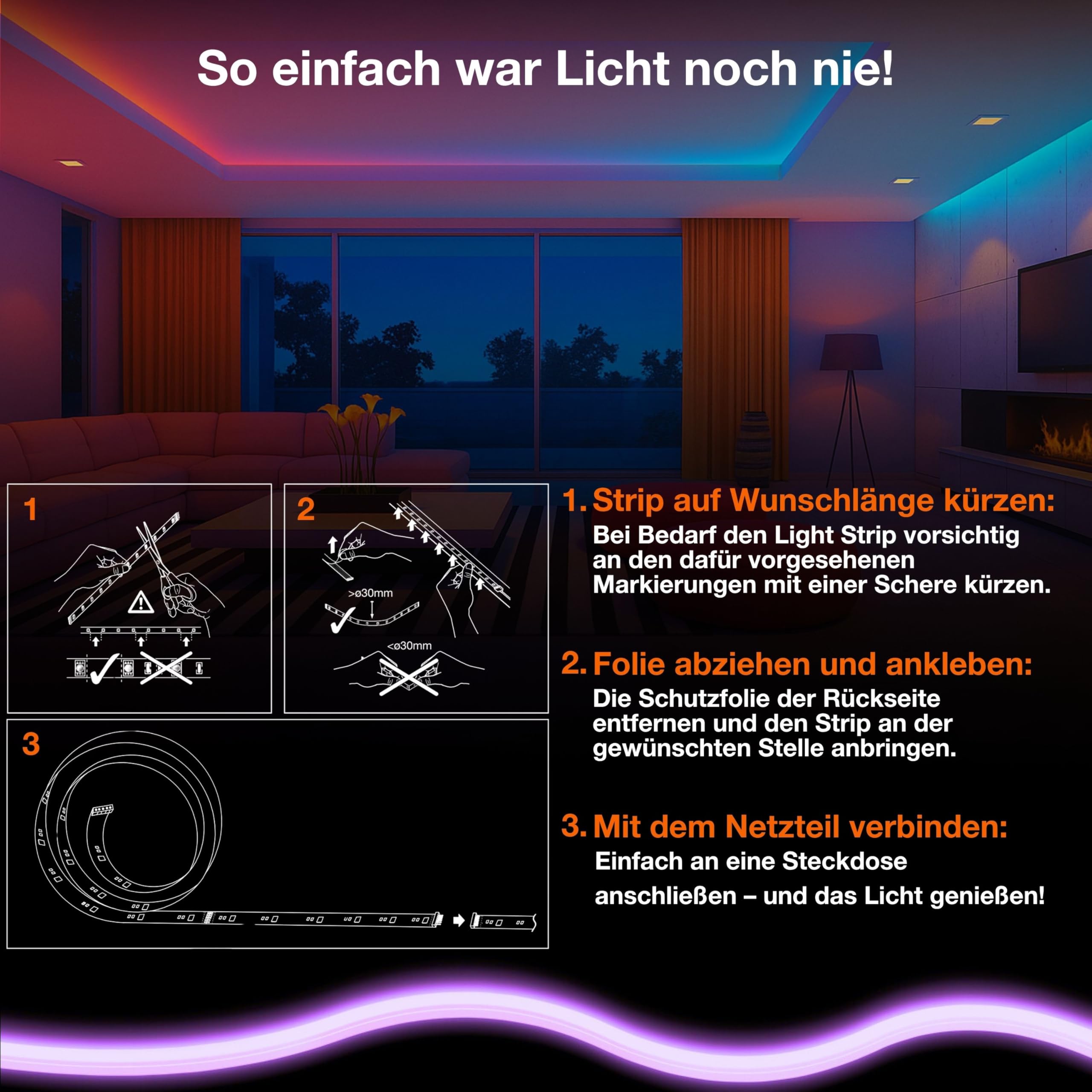 ledvance-smart-flex-multicolor-led-lichtband-erweiterung-1m-wifi-rgbw image 7