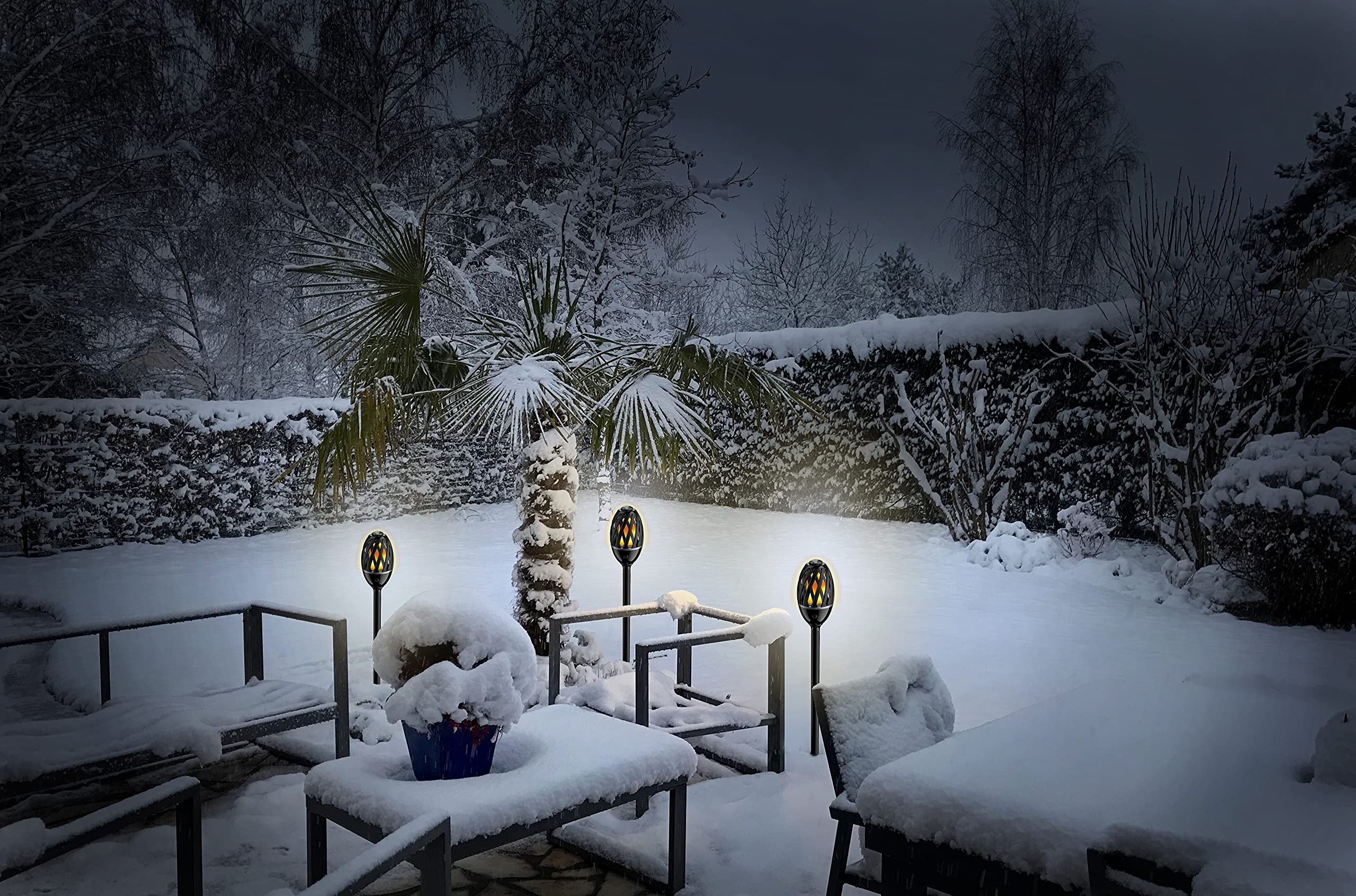 luceco-led-gartenfackel-mit-flammeneffekt-usb-ip65-schwarz image 7
