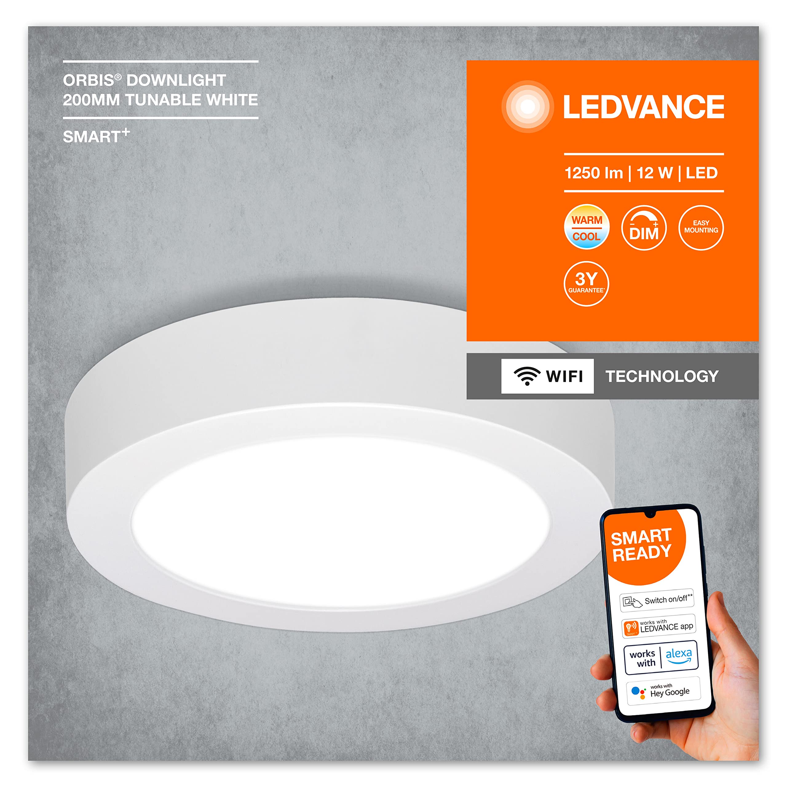 ledvance-smart-spot-surface-20cm-12w-900lm-wei-dimmbar image 4