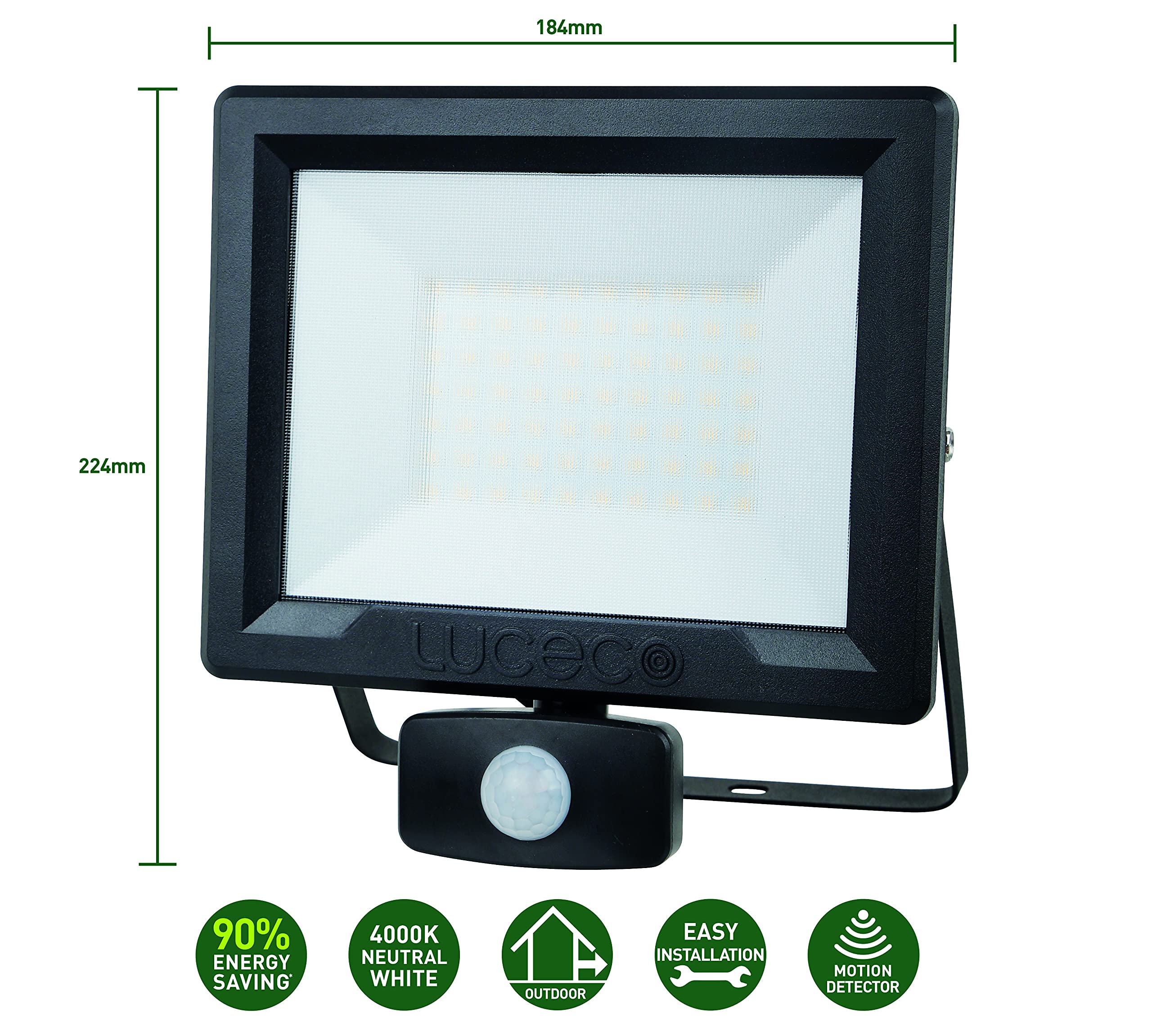 luceco-eco-led-au-enstrahler-50w-4000lm-mit-bewegungsmelder-ip65-schwarz image 3