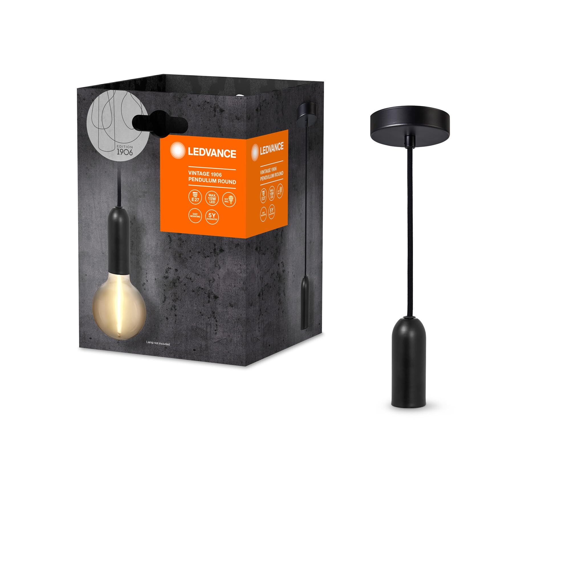 ledvance-vintage-1906-bell-pendelleuchte-e27-schwarz image 7