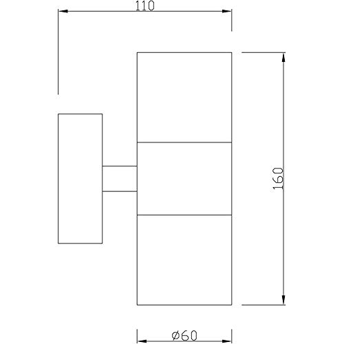 deko-light-zilly-up-down-wandaufbauleuchte-2x-gu10-ip44-edelstahl image 5
