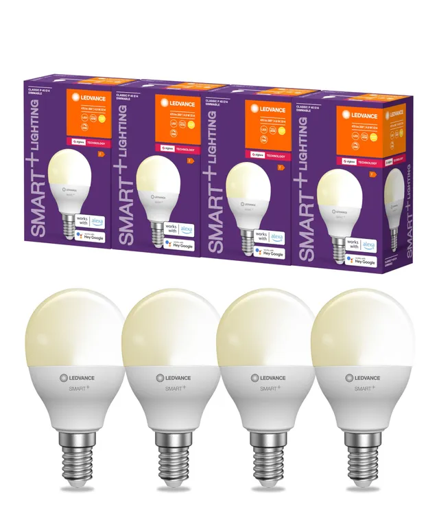 ledvance-smart-led-lampe-e14-warmwei-2700k-470-lm-40w-ersatz-zigbee-4er-pack image 1