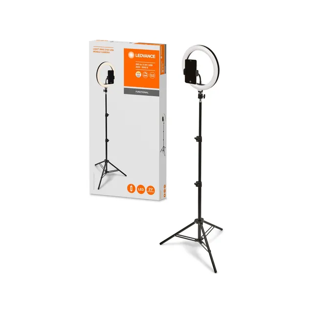 ledvance-led-ringlicht-mit-stativ-2100mm-190mm-10w-120-leds-dimmbar-3000-5800k image 1
