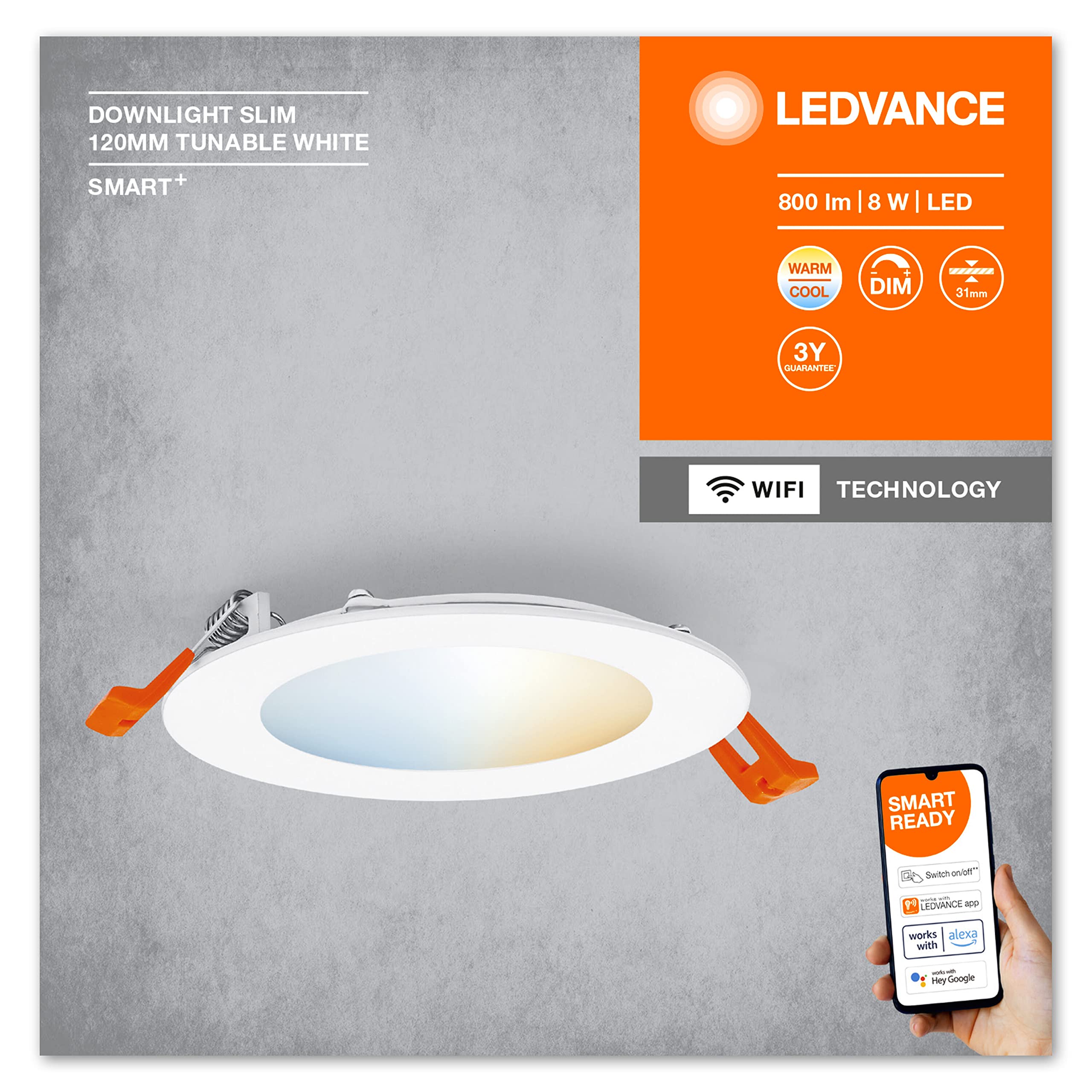 ledvance-smart-slim-einbaudecken-spot-12cm-8w-3000-6500k-wei image 5