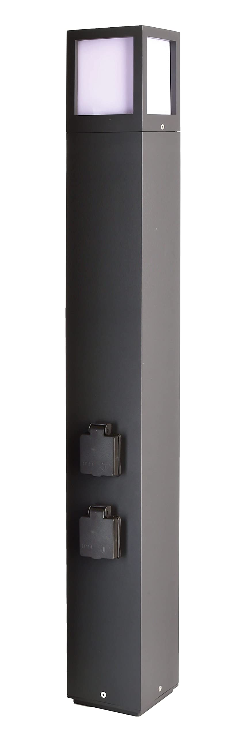 deko-light-facado-pollerleuchte-65cm-e27-mit-2-steckdosen-grau image 6