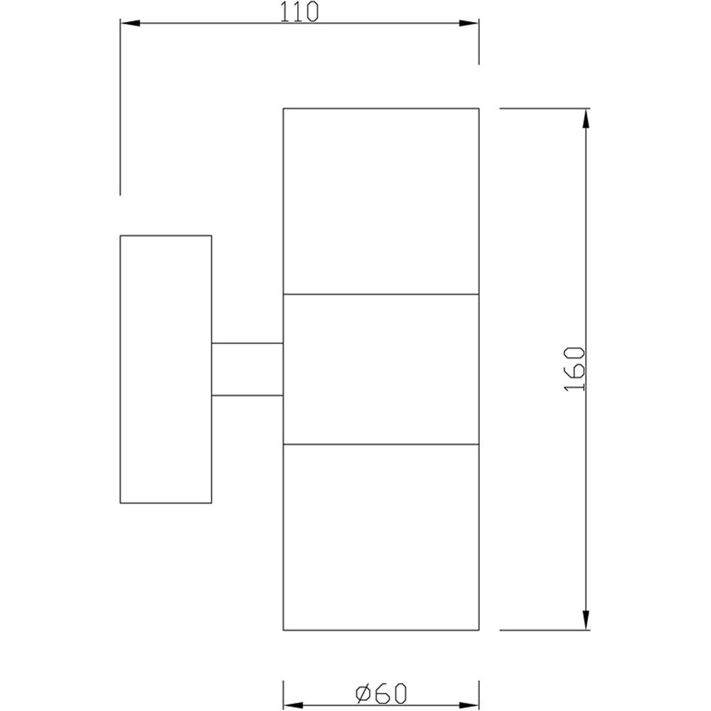 deko-light-zilly-up-down-wandaufbauleuchte-2x-gu10-ip44-edelstahl image 2